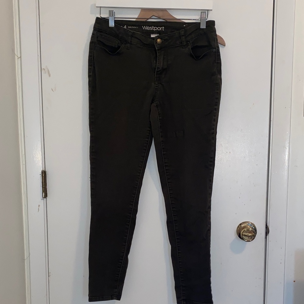 Westport Women's Army Green Skinny Jeans